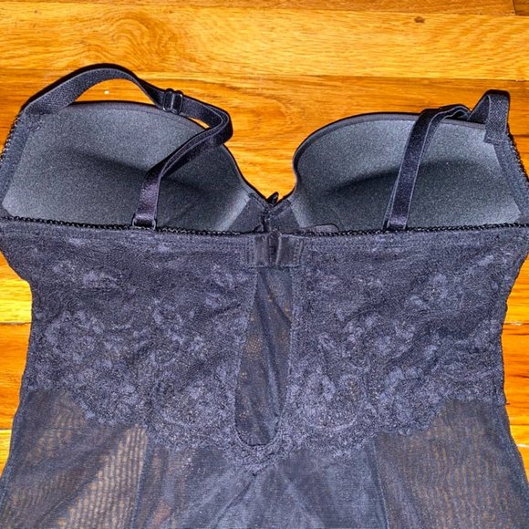 LAST CHANCE -SEXY!! Victoria Secret Black Lace Pushup Camisole 34B - Picture 5 of 7